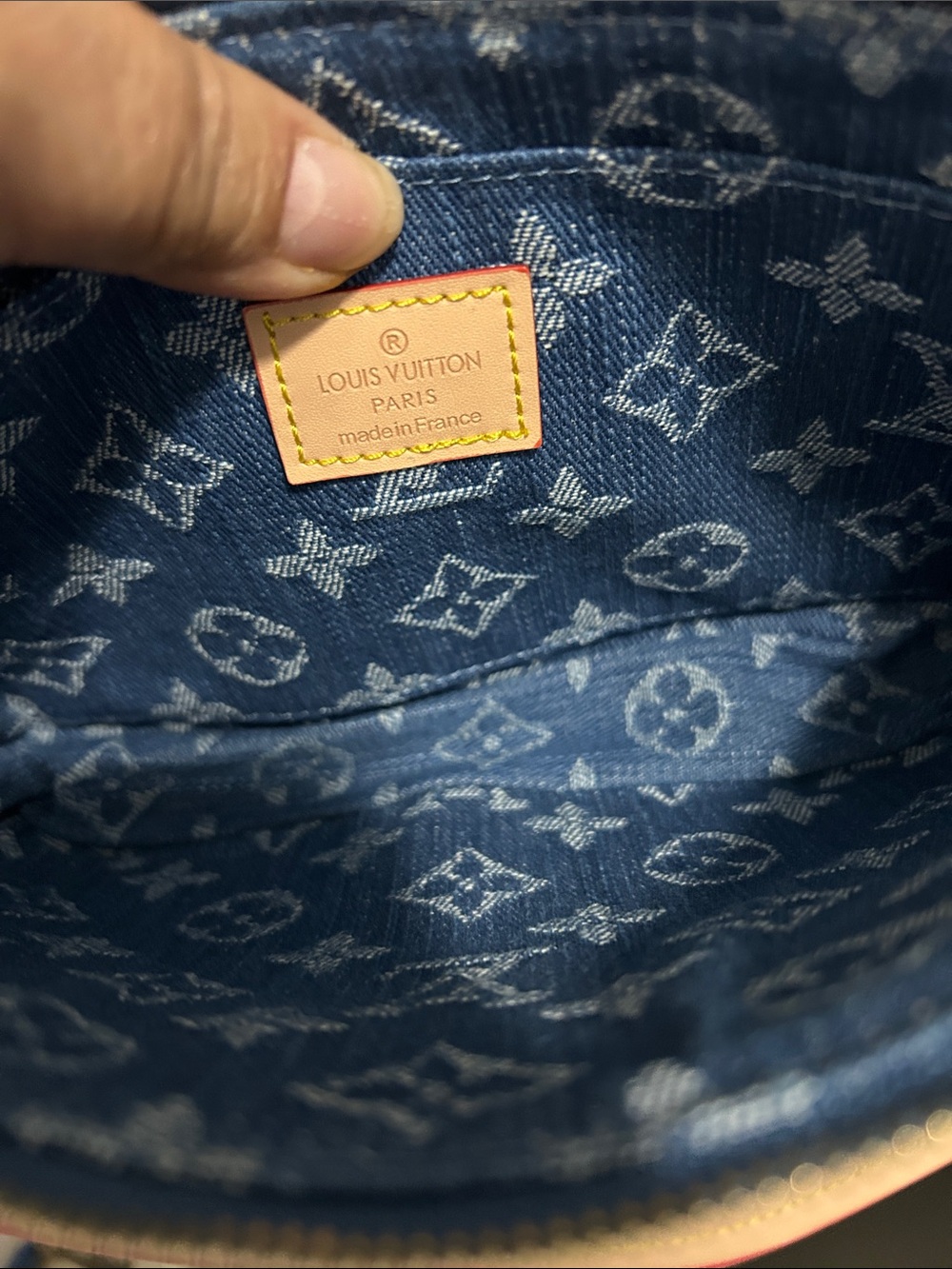 Blue Monogram Denim Mini Pochette - Picture 4 of 4